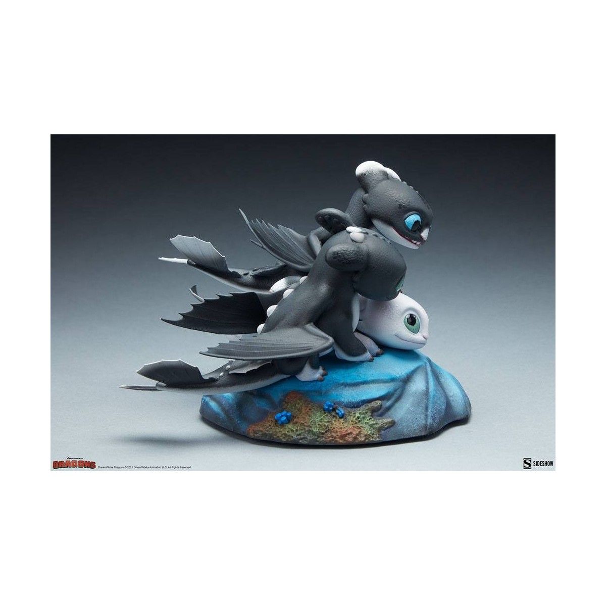 Estatuilla Sideshow Dragons 3 Arrow, Pirouette y Vifagile - El Mundo Oculto