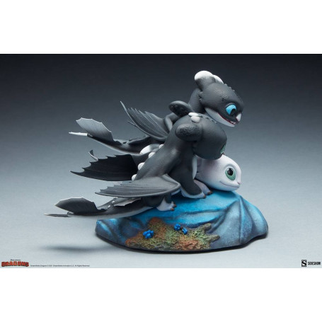 Estatuilla Sideshow Dragons 3 Arrow, Pirouette y Vifagile - El Mundo Oculto