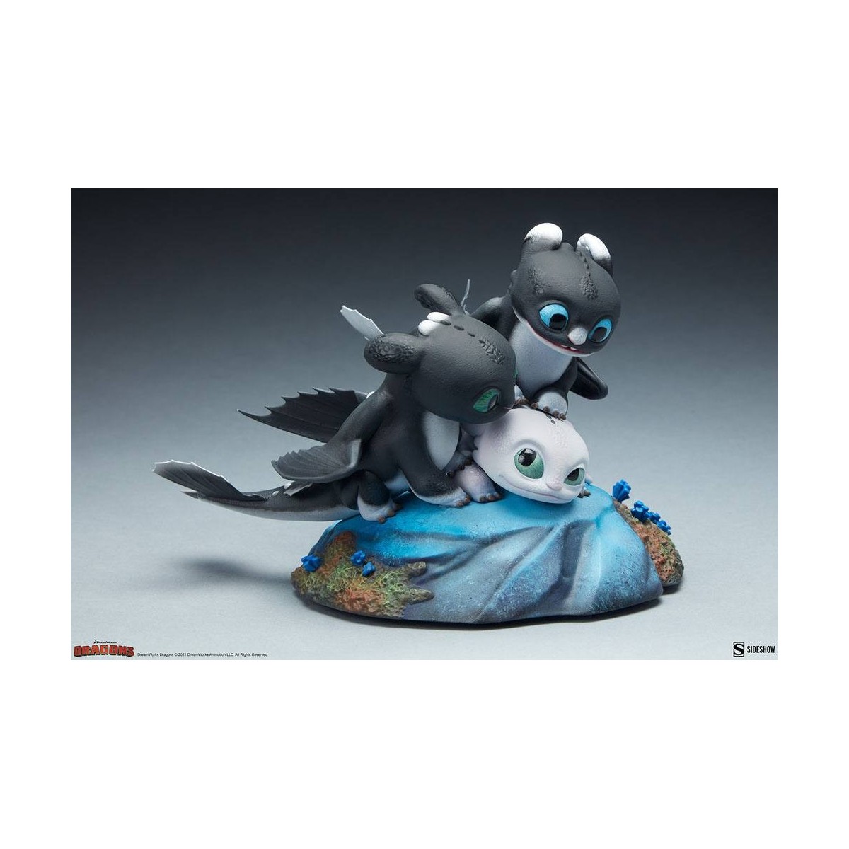 Estatuilla Sideshow Dragons 3 Arrow, Pirouette y Vifagile - El Mundo Oculto