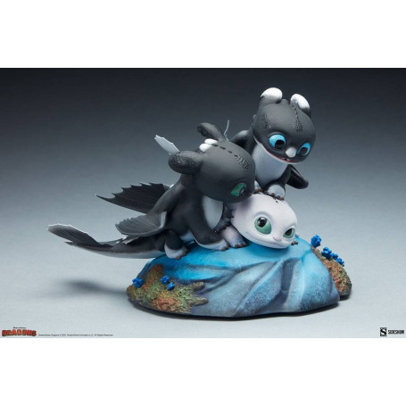 Estatuilla Sideshow Dragons 3 Arrow, Pirouette y Vifagile - El Mundo Oculto
