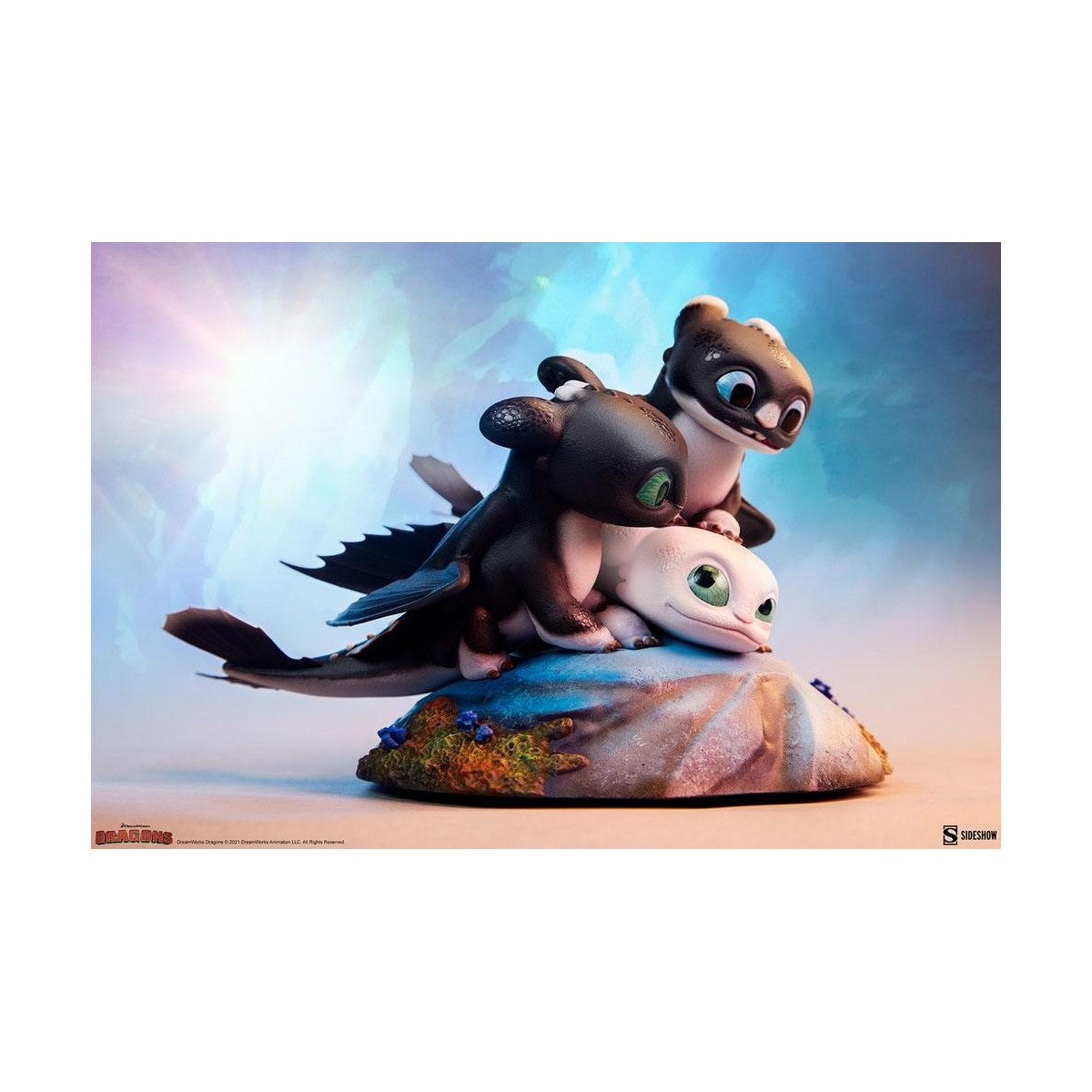 Estatuilla Sideshow Dragons 3 Arrow, Pirouette y Vifagile - El Mundo Oculto