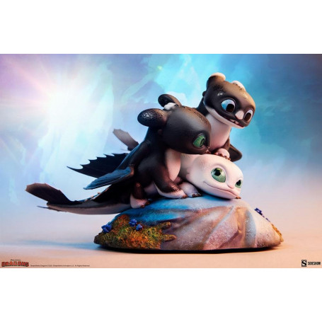 Estatuilla Sideshow Dragons 3 Arrow, Pirouette y Vifagile - El Mundo Oculto