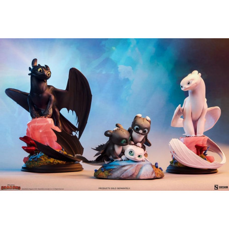 Estatuilla Sideshow Dragons 3 Arrow, Pirouette y Vifagile - El Mundo Oculto