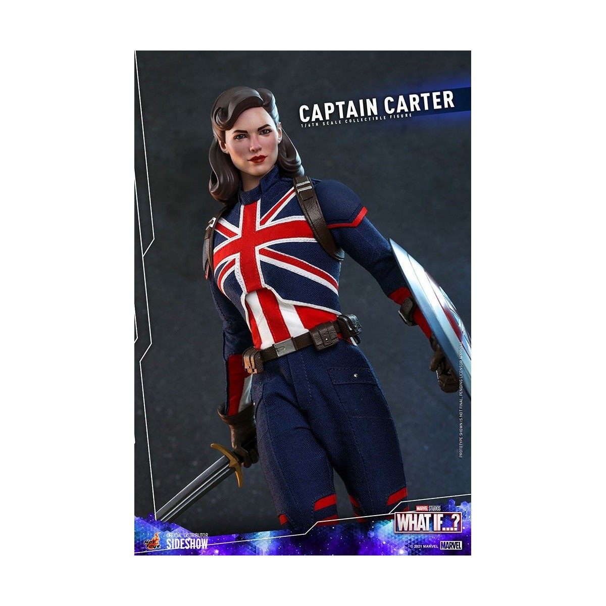 Hot Toys Movie Masterpiece - ¿Y si...?  Figura de acción del Capitán Carter 1/6