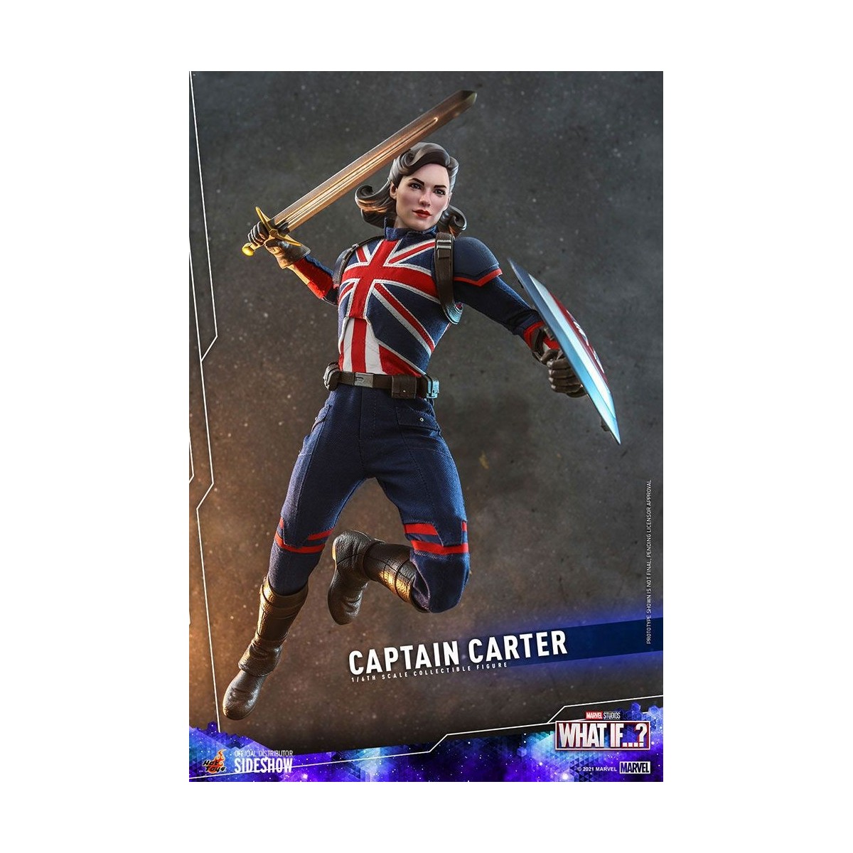 Hot Toys Movie Masterpiece - ¿Y si...?  Figura de acción del Capitán Carter 1/6