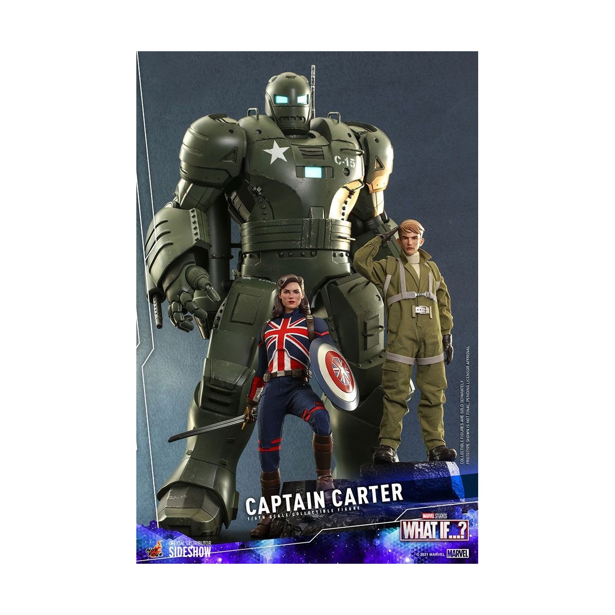 Hot Toys Movie Masterpiece - ¿Y si...?  Figura de acción del Capitán Carter 1/6