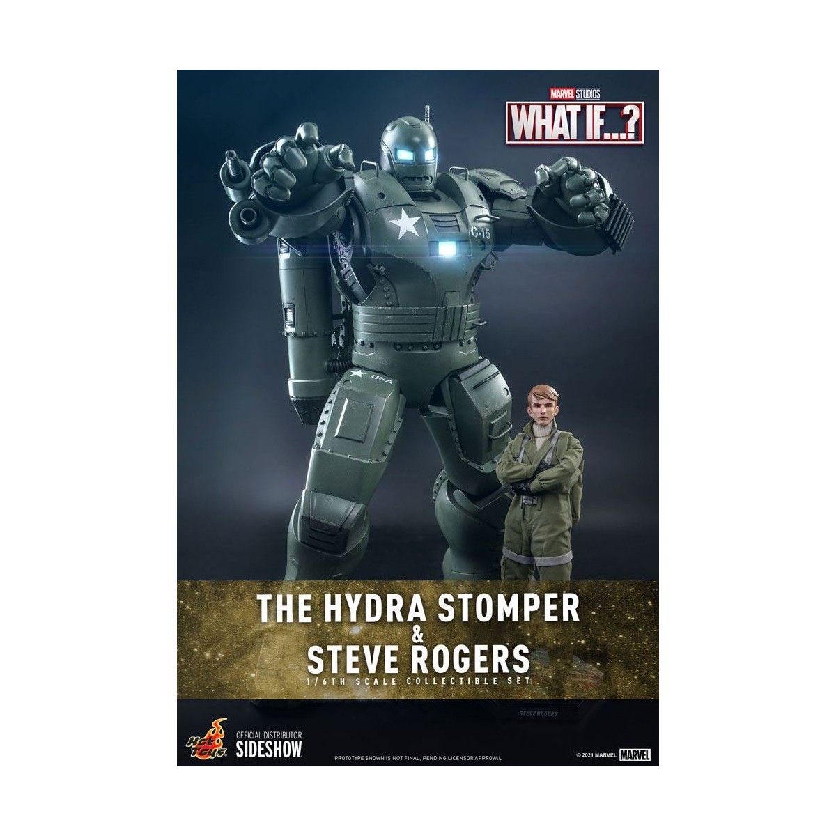 Hot Toys Movie Masterpiece - ¿Y si...? Steve Rogers y la figura de acción de Hydra Stomper 1/6