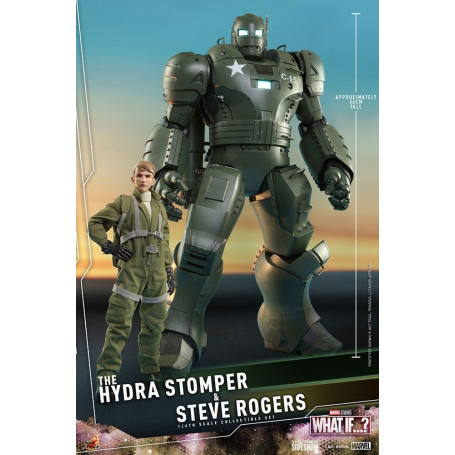 Hot Toys Movie Masterpiece - ¿Y si...? Steve Rogers y la figura de acción de Hydra Stomper 1/6