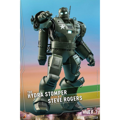 Hot Toys Movie Masterpiece - ¿Y si...? Steve Rogers y la figura de acción de Hydra Stomper 1/6