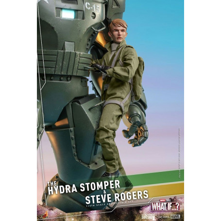 Hot Toys Movie Masterpiece - ¿Y si...? Steve Rogers y la figura de acción de Hydra Stomper 1/6