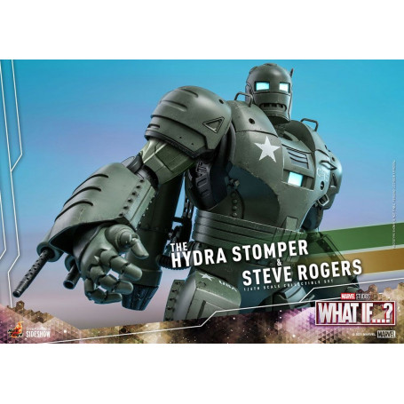 Hot Toys Movie Masterpiece - ¿Y si...? Steve Rogers y la figura de acción de Hydra Stomper 1/6