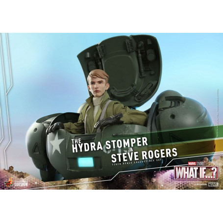 Hot Toys Movie Masterpiece - ¿Y si...? Steve Rogers y la figura de acción de Hydra Stomper 1/6