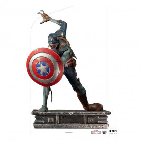 Iron Studios Marvel - ¿Y si...? Estatuilla del Capitán América Zombie a escala artística 1/10
