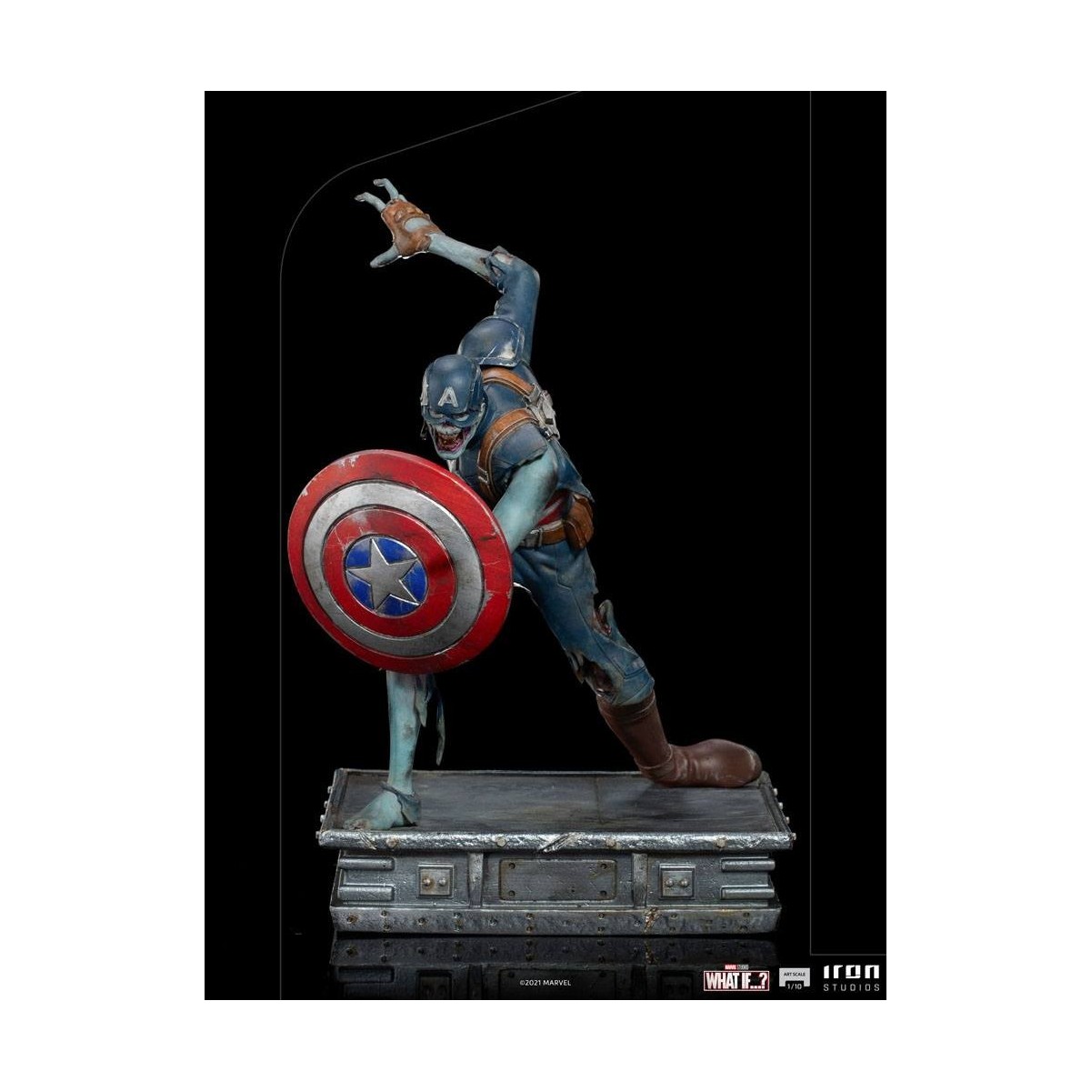 Iron Studios Marvel - ¿Y si...? Estatuilla del Capitán América Zombie a escala artística 1/10
