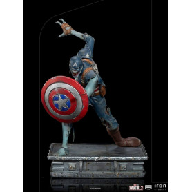 Iron Studios Marvel - ¿Y si...? Estatuilla del Capitán América Zombie a escala artística 1/10