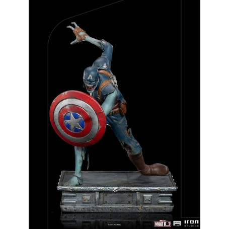 Iron Studios Marvel - ¿Y si...? Estatuilla del Capitán América Zombie a escala artística 1/10