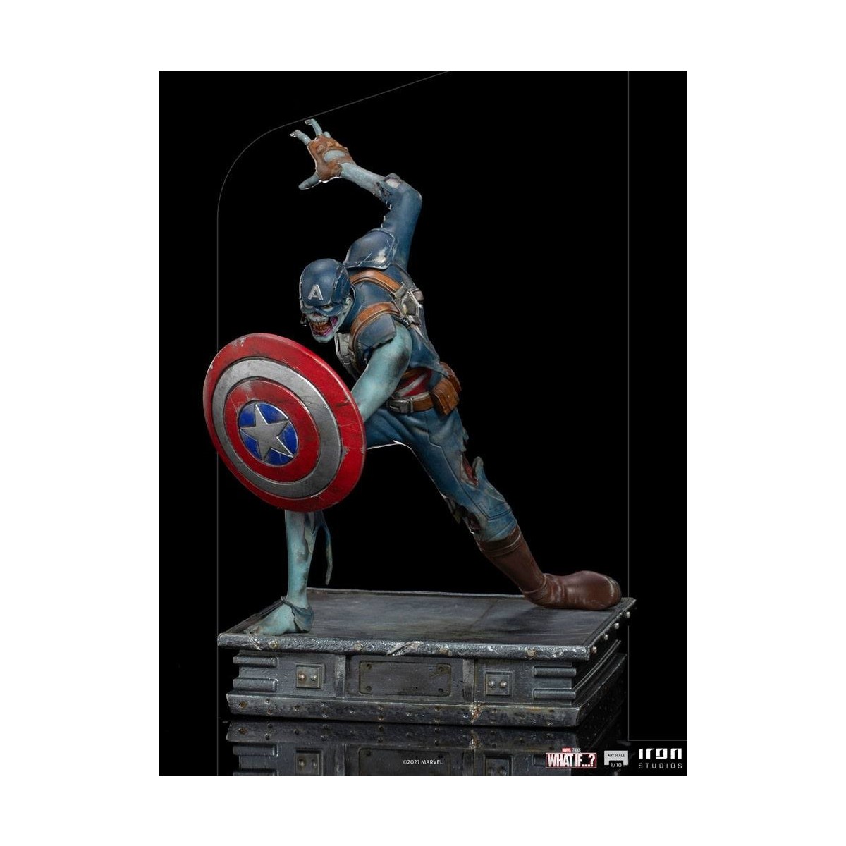 Iron Studios Marvel - ¿Y si...? Estatuilla del Capitán América Zombie a escala artística 1/10