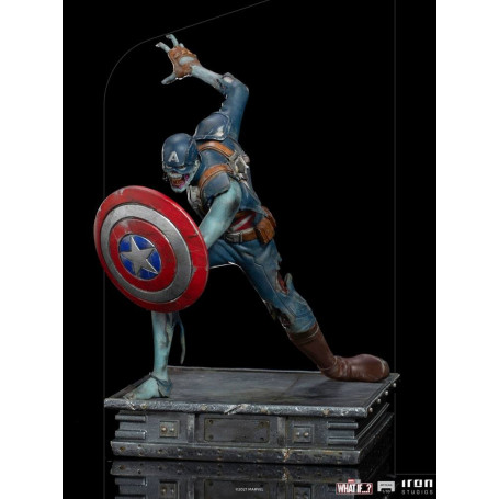 Iron Studios Marvel - ¿Y si...? Estatuilla del Capitán América Zombie a escala artística 1/10