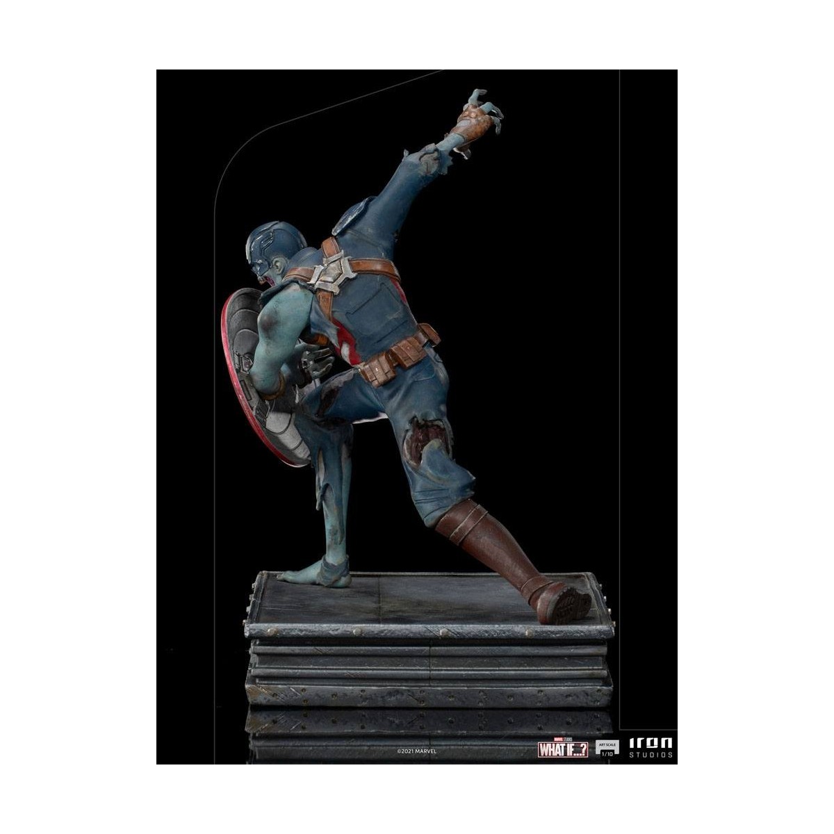 Iron Studios Marvel - ¿Y si...? Estatuilla del Capitán América Zombie a escala artística 1/10