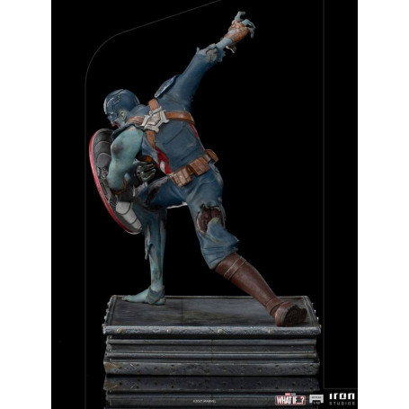 Iron Studios Marvel - ¿Y si...? Estatuilla del Capitán América Zombie a escala artística 1/10