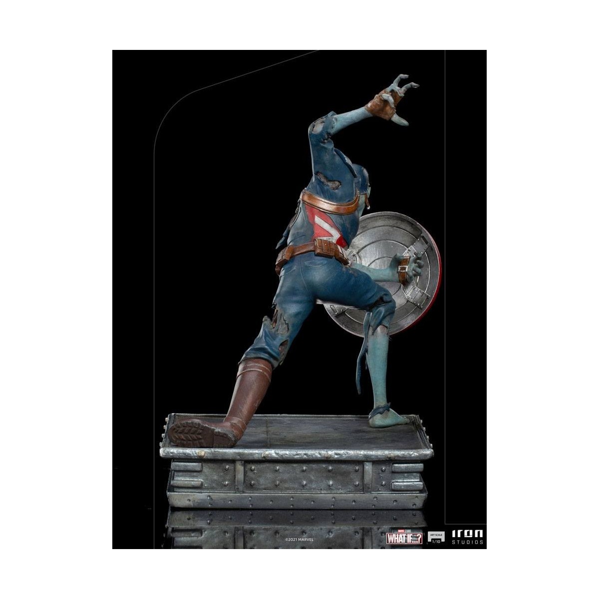 Iron Studios Marvel - ¿Y si...? Estatuilla del Capitán América Zombie a escala artística 1/10