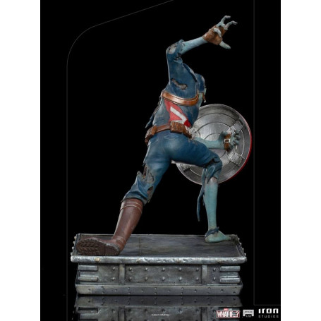 Iron Studios Marvel - ¿Y si...? Estatuilla del Capitán América Zombie a escala artística 1/10