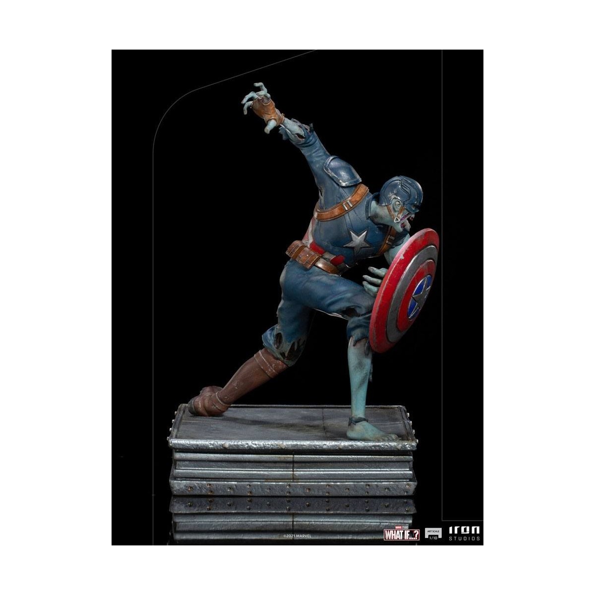 Iron Studios Marvel - ¿Y si...? Estatuilla del Capitán América Zombie a escala artística 1/10