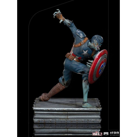 Iron Studios Marvel - ¿Y si...? Estatuilla del Capitán América Zombie a escala artística 1/10