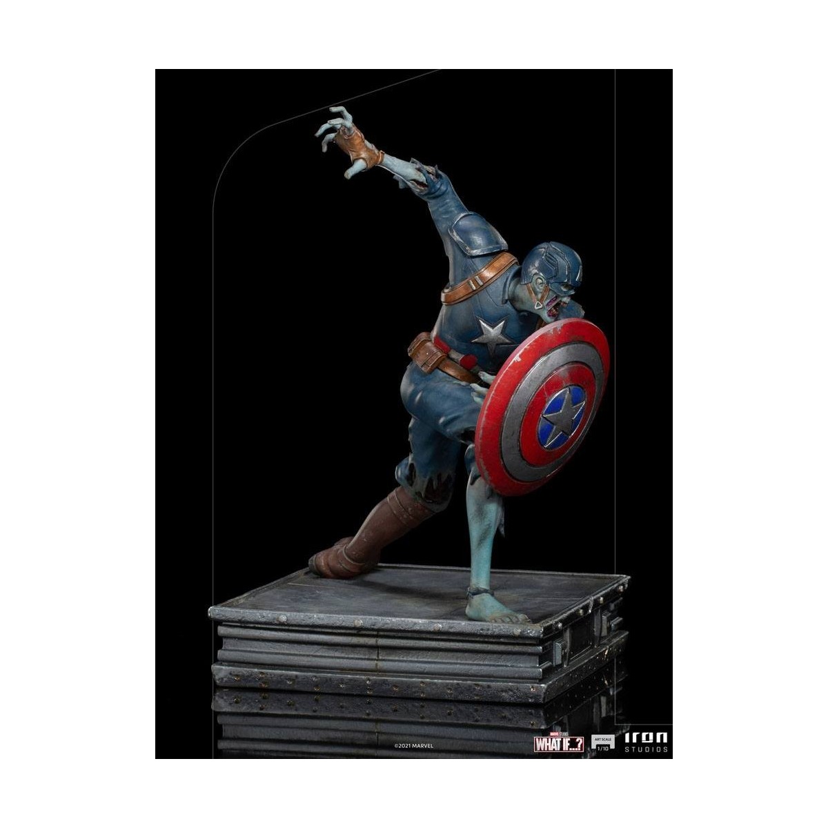 Iron Studios Marvel - ¿Y si...? Estatuilla del Capitán América Zombie a escala artística 1/10