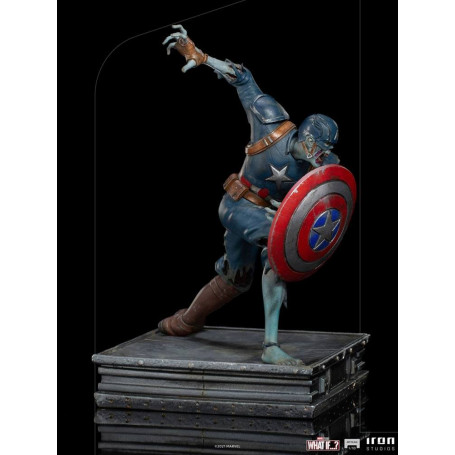 Iron Studios Marvel - ¿Y si...? Estatuilla del Capitán América Zombie a escala artística 1/10