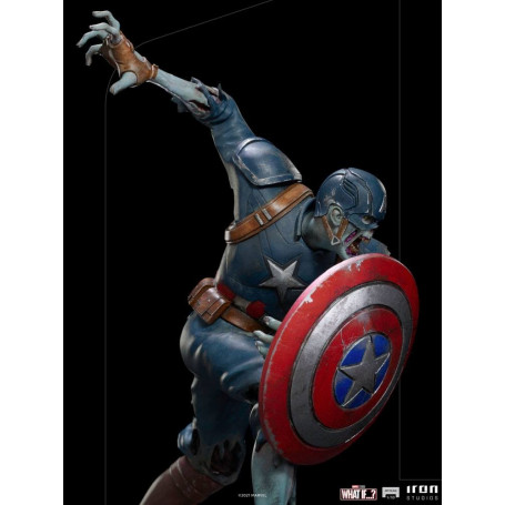 Iron Studios Marvel - ¿Y si...? Estatuilla del Capitán América Zombie a escala artística 1/10