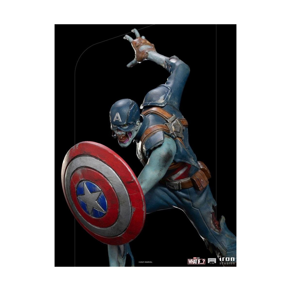 Iron Studios Marvel - ¿Y si...? Estatuilla del Capitán América Zombie a escala artística 1/10