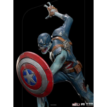 Iron Studios Marvel - ¿Y si...? Estatuilla del Capitán América Zombie a escala artística 1/10