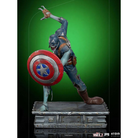 Iron Studios Marvel - ¿Y si...? Estatuilla del Capitán América Zombie a escala artística 1/10