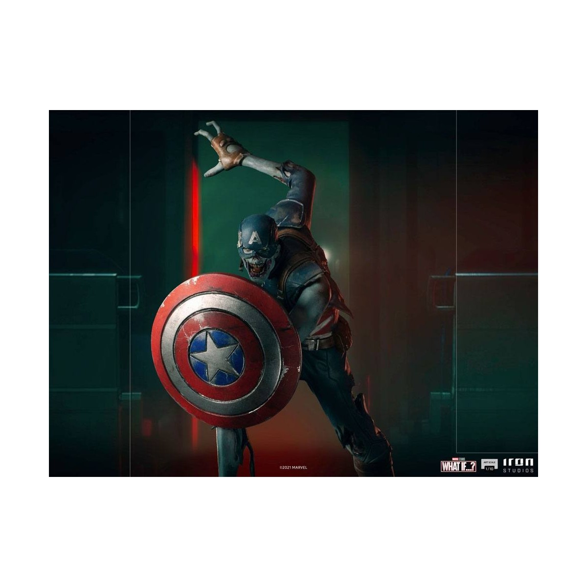 Iron Studios Marvel - ¿Y si...? Estatuilla del Capitán América Zombie a escala artística 1/10