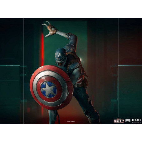 Iron Studios Marvel - ¿Y si...? Estatuilla del Capitán América Zombie a escala artística 1/10