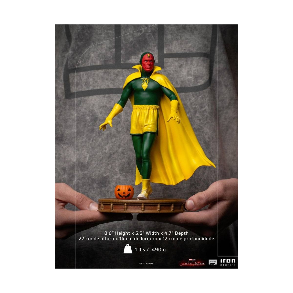 Iron Studios Marvel - Wanda Vision - Versión de Halloween de Vision - BDS Art Scale 1/10
