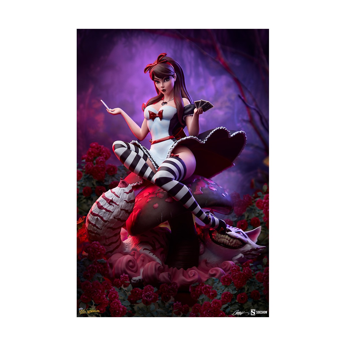 Sideshow Alicia en el País de las Maravillas Edición Juego de Corazones - Colección Fairytale Fantasies Campbell