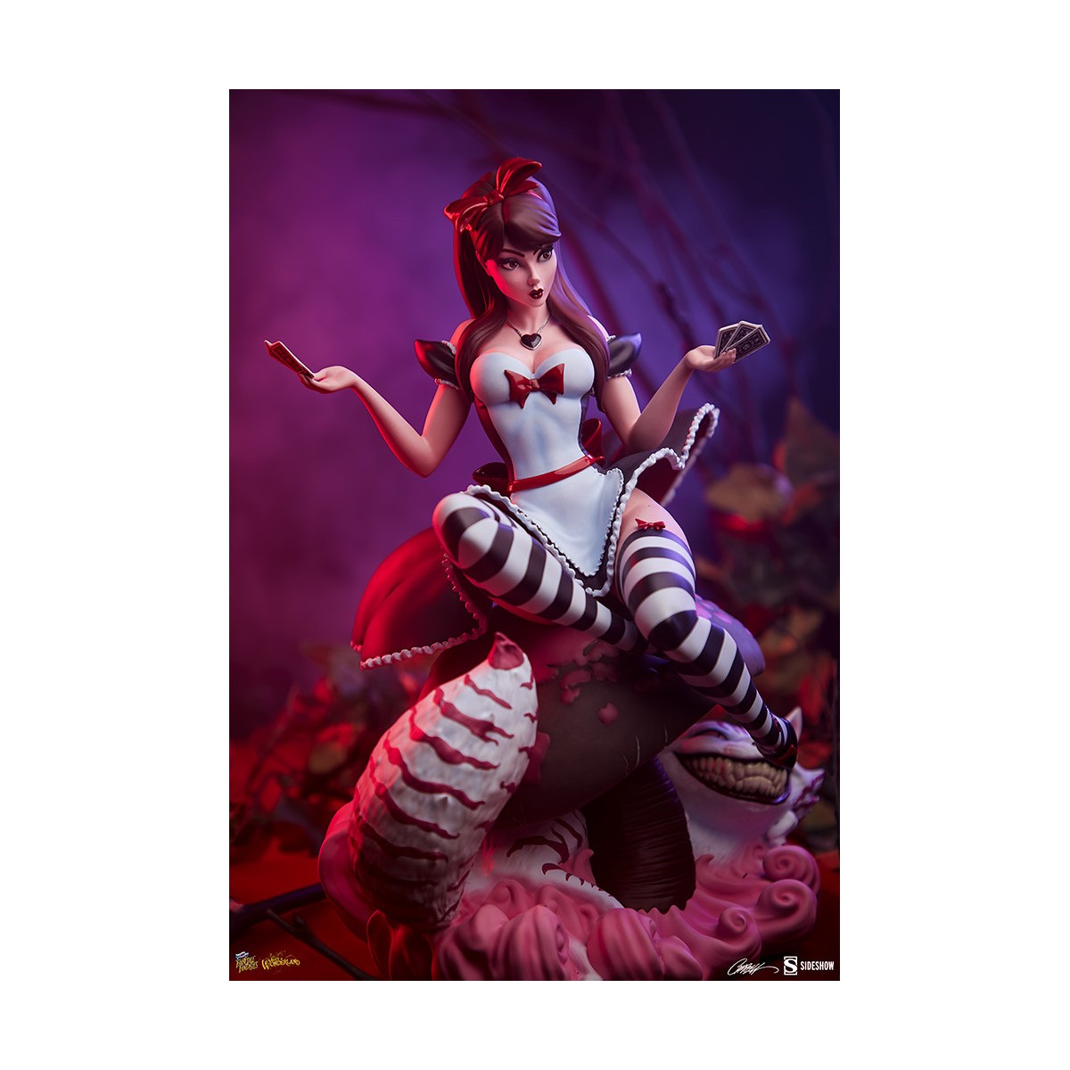 Sideshow Alicia en el País de las Maravillas Edición Juego de Corazones - Colección Fairytale Fantasies Campbell