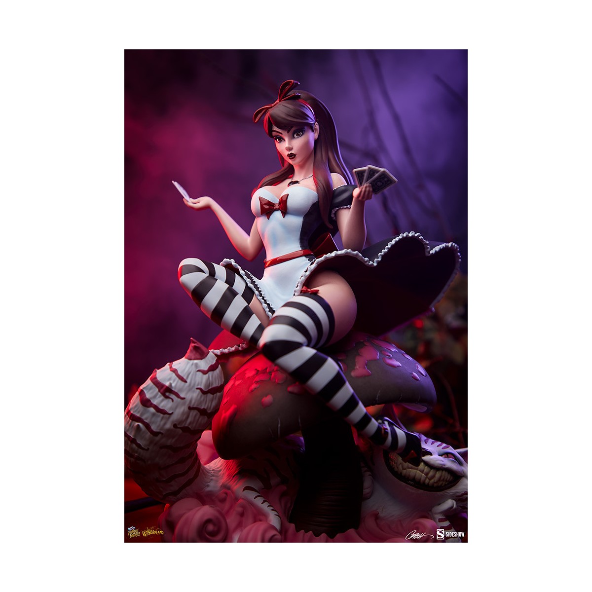 Sideshow Alicia en el País de las Maravillas Edición Juego de Corazones - Colección Fairytale Fantasies Campbell