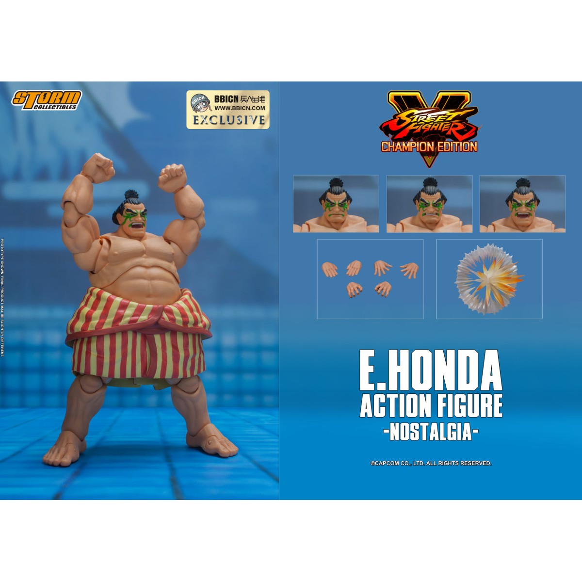 Storm Collectibles - Street Fighter V: E.Honda Nostalgia Costume Red BBICN Exclusive version - 1/12