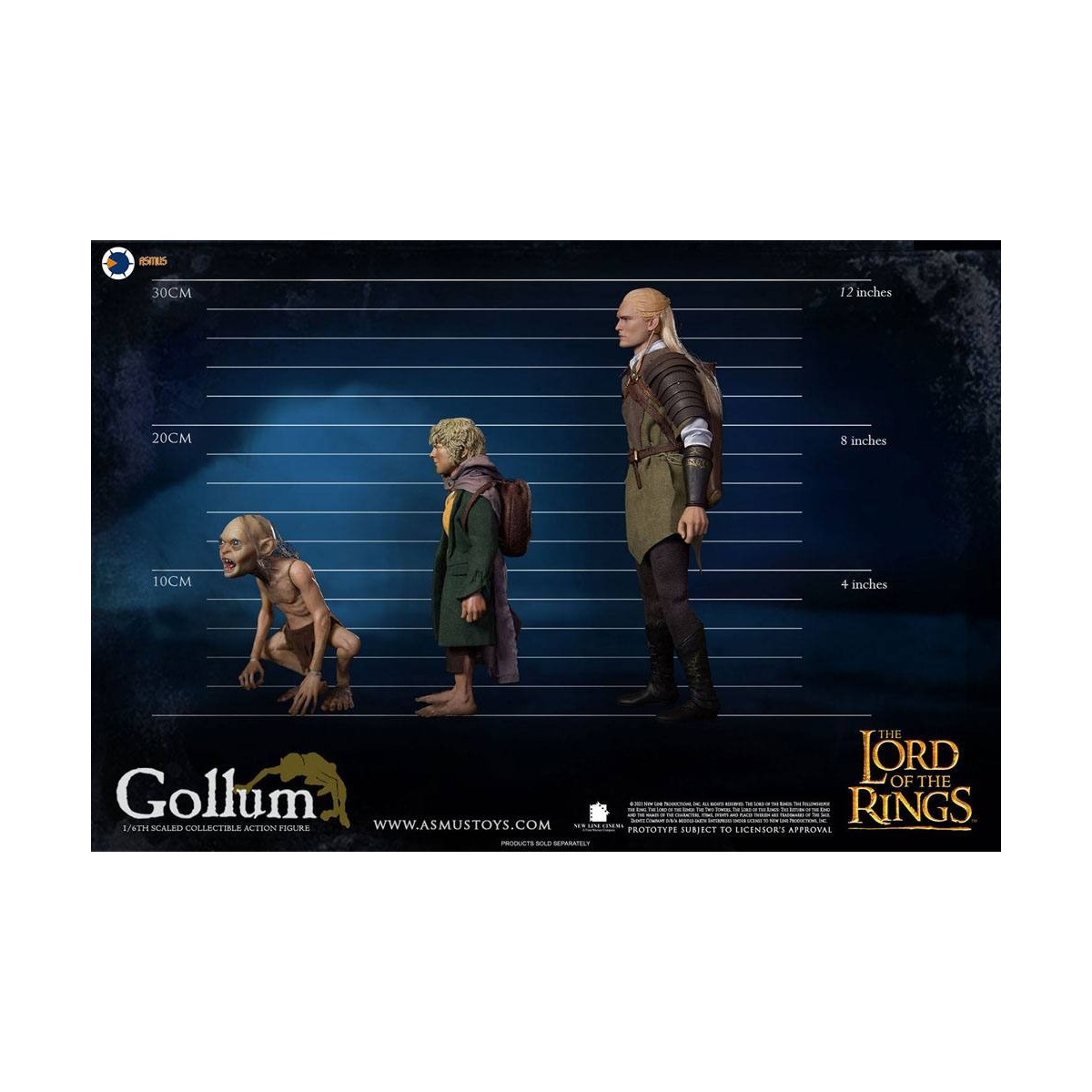 Asmus Toys - El Señor de los Anillos 1/6 Gollum - LOTR