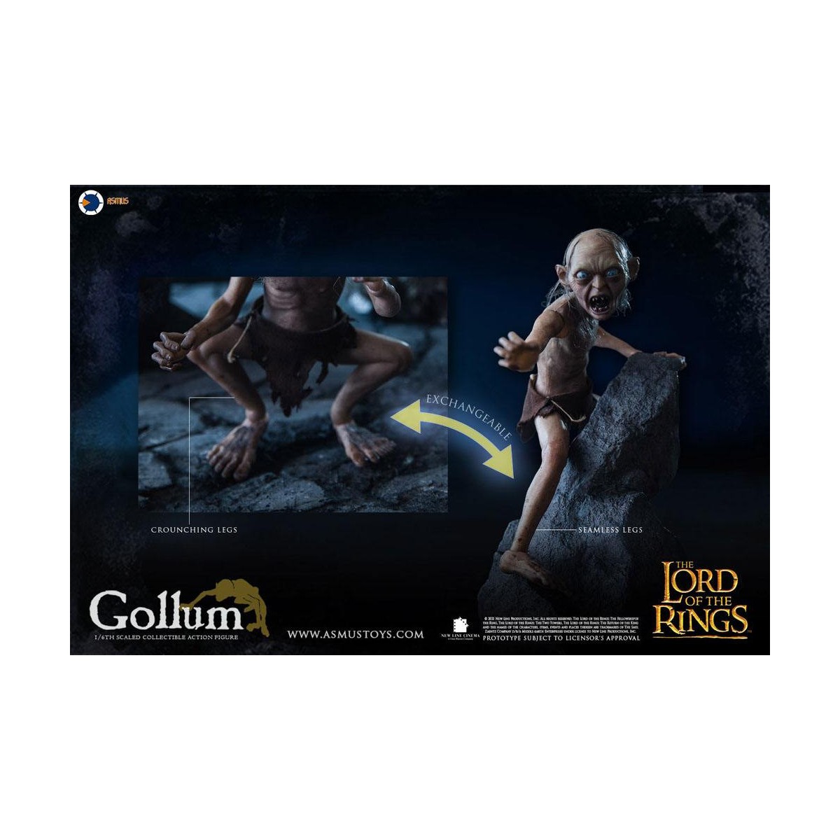 Asmus Toys - El Señor de los Anillos 1/6 Gollum - LOTR