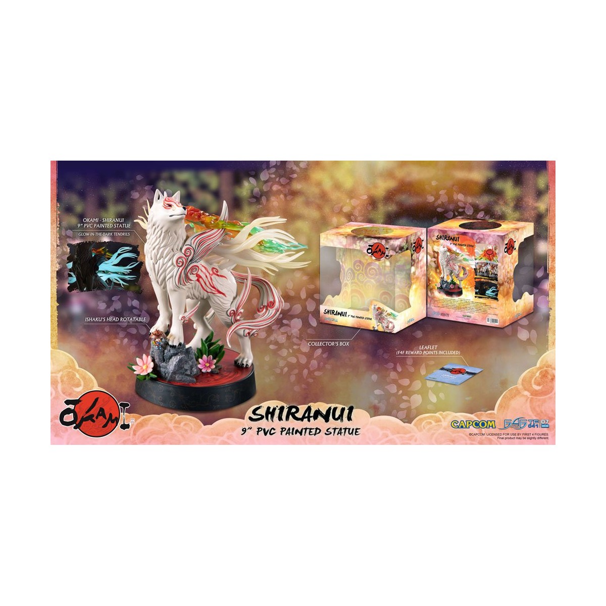 First For Figures Okami - Estatuilla de PVC de Shiranui (pose estándar)