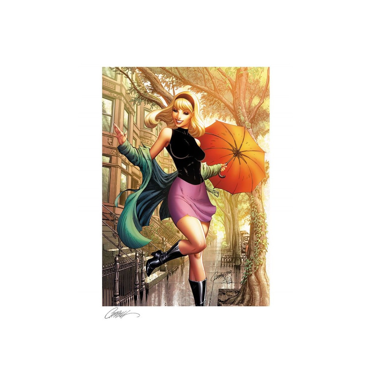 Impresión de Marvel - Impresión artística Gwen Stacy 1 Verano por J.Scott Campbell - 46 x 61 cm - sin marco