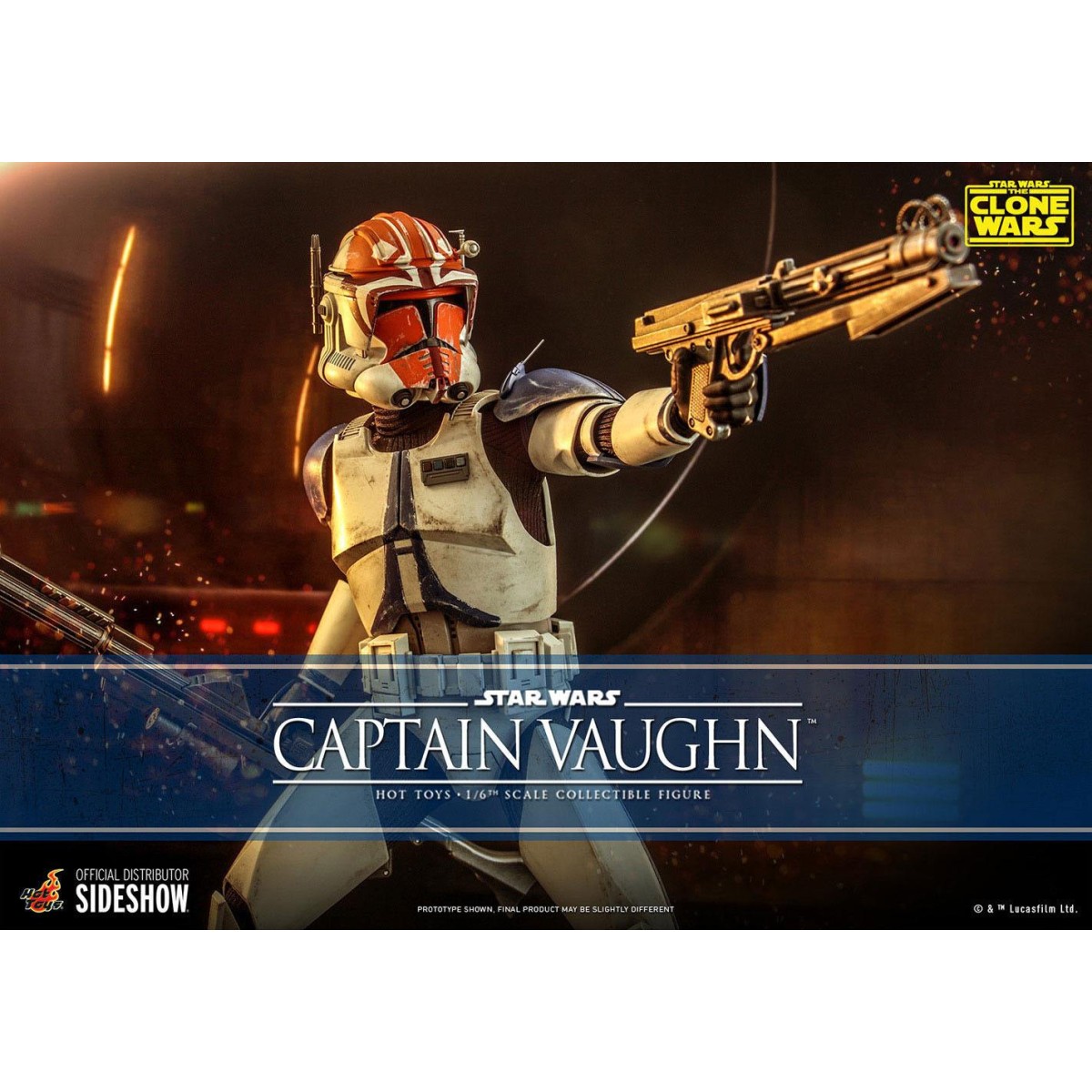 Hot Toys Star Wars - Capitán Vaughn - The Clone Wars 1/6