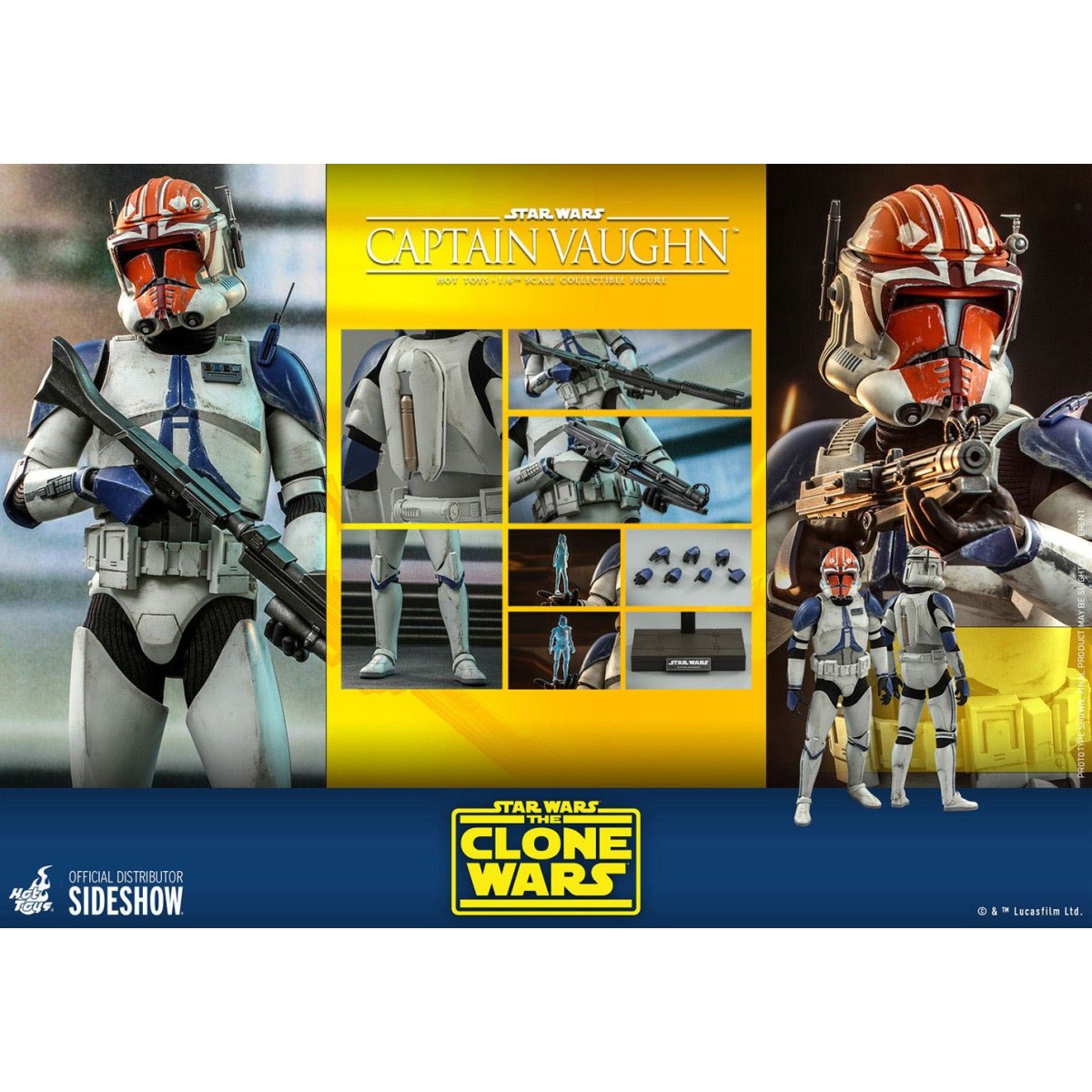 Hot Toys Star Wars - Capitán Vaughn - The Clone Wars 1/6