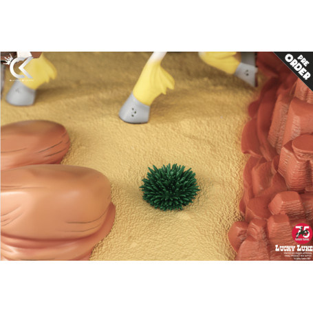 Cartoon Kingdom - Lucky Luke - Estatua de resina de Lucky Luke y Jolly Jumper 1/6