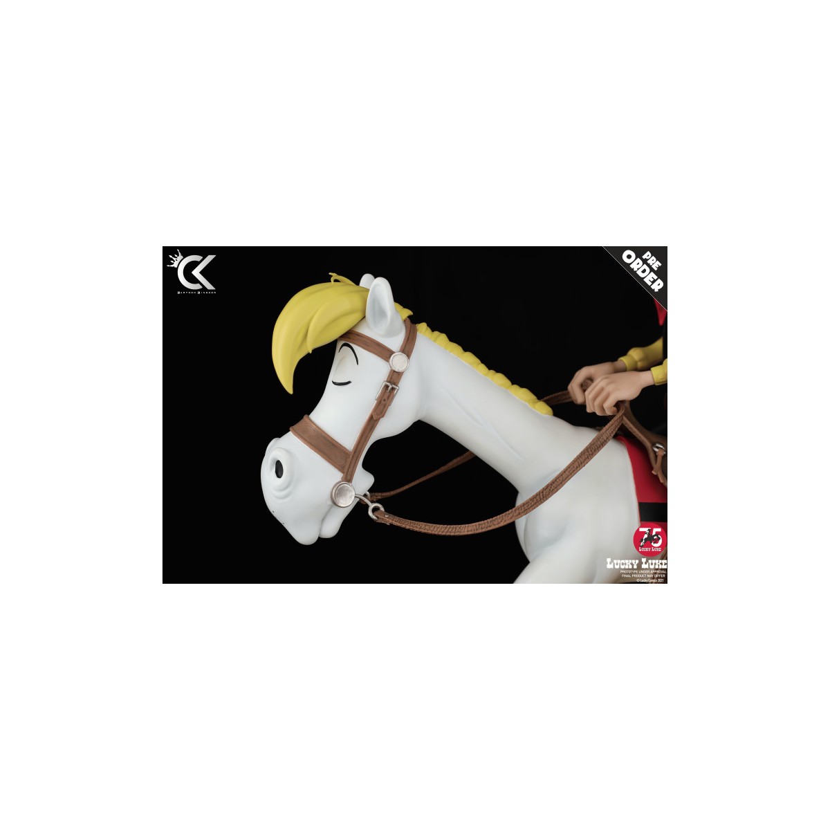 Cartoon Kingdom - Lucky Luke - Estatua de resina de Lucky Luke y Jolly Jumper 1/6