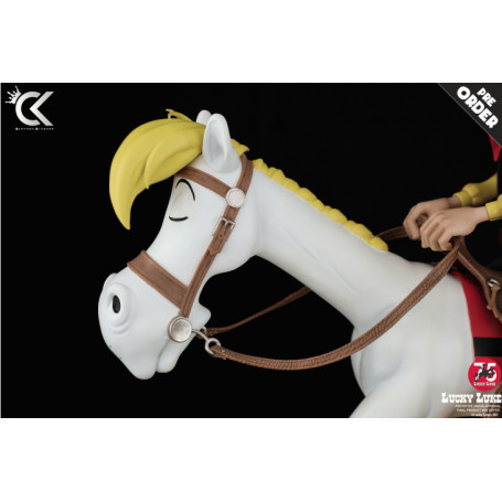 Cartoon Kingdom - Lucky Luke - Estatua de resina de Lucky Luke y Jolly Jumper 1/6